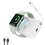 NEWDERY Portable Charger for Apple Wacth, 4000mAh iWatch Charger Power Bank USB C Cable, Fast Charging Magnetic Wireless Travel Watch Charger for Apple Watch Series Ultra 9 8 7 6 5 4 3 2 1 SE