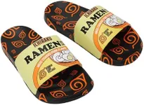 Bioworld Naruto Ichiraku's Ramen Men's Black Slide Sandals -XL