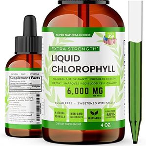 Chlorophyll Liquid Drops (1500 MG) - Immune Support Supplement for Natural Energy, Focus & Wellness Boost, Detox Cleanse, Skin Health & Gut Health - Natural, Non-GMO & Vegan (4oz)