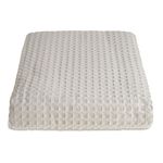 Allure Waffle Throw Blanket, 100% Cotton Luxury Double Bedspread, 175 x 225cm (Taupe)