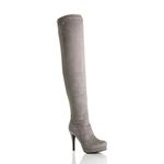 AJVANI high Heel Stretch Zip Platform Over The Knee Thigh Boots Size 7 40