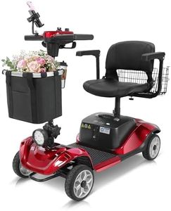Mbxcooter M1 15 Miles 4-Wheel Mobility Scooter for Adults/Seniors, 350W Electric Wheelchair Device w/360WH Battery, 300LBS Capacity, Cup Holder, Compact&Portable for Elderly
