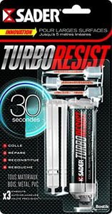 Sader Colle Epoxy Turbo Express – Colle Bi-Composants Polyvalente, Rapide et Résistante – Colle Extra Forte Tous Matériaux – Colle de Réparation – Seringue de 10 g (+ 1 poussoir + 3 embout mélangeurs)