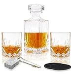 VONCI Whiskey Decanter Set,Crystal 