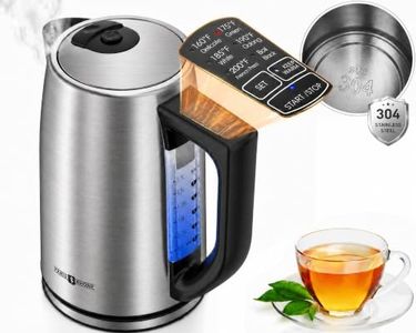 Electric Kettle Temperature Control, 1.7L Electric Kettle with 6 Temperature Settings, 1500W Cordless Hot Water Boiler Heater, Strix Thermostat, Touch Control, Auto-Shutoff
