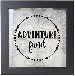 Lawrence Frames 8x8 Adventure Fund Black Shadow Box Frame