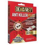 Deadfast Ant Killer Plus Bait Station 3 x 4g with a Thank You Sticker - 3 Ready To Use Bait Station - New Technology