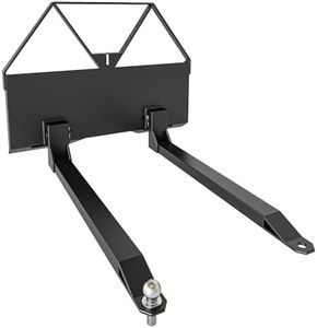 2600 LBS Heavy Duty Pallet Forks with Trailer Hitch Ball, Q235 Steel for Tractor and Loaders in Farms, Warehouses & Construction Site