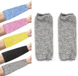 Bopfimer 5 Pair Cut and Burn Resistant Sleeves Arm Protection Sleeves Forearm Protectors for Thin and Bruising, 21CM
