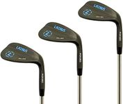 LAZRUS Premium Forged Golf Wedge Set for Men - 52 56 60 Degree Golf Wedges + Milled Face for More Spin - Great Golf Gift (Black Right Handed, RH, Black 50,54,58 Set)