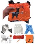 Big Game Hunting, Vac-Sealed, Field Dressing Kit: 5-Pack Game Bags, Cut Gloves, 4 Other Back Country Essentials - Light Weight