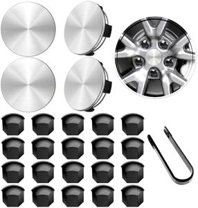 Wheel Center Caps for Tesla: Wheel Hub Caps Center Cover Designed for Tesla Model Y X S 19 Inch Wheel with 4 Hub Center Cap + 20 Lug Nut Cover + 1 Pack Wrench