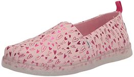 TOMS Alpargata Loafer Flat, Multicolored Pastel Pink Foil Hearts, 13 UK