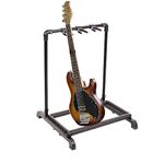 YEVVAIOC Multiple-Guitar Rack Stand Foldable, 3-Space Folding Guitar Stand Multiple Instrument Stage Studio Display Rack Movable 3 Holder.