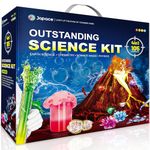 Japace 105 Science Experiments Kit for Kids, Educational Science Kit STEM Toys Christmas Birthday Gifts Ideas for Boys Girls, Chemistry Set, Growing Crystals, Gemstone Excavation, Volcano Eruption