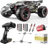 DEERC 209E 1:10 Fast Brushless RC Car for Adults & Boys, 60+ KMH High Speed 4WD Off-Road Remote Control Truck with 2 x 3S Batteries & Extra Swing Arms, Hobby Grade Racing Car, RC Crawler Gift
