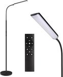 The Artment your artistic apartment Metal Fluid Led 360° Adjustable Gooseneck Allows Corner Floor Lamp with Remote for Home Decor, Living Room - Pack of 1, Black