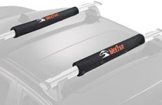 Universal Car Soft Roof Rack Pads Luggage Carrier System for Kayak Surfboard SUP Canoe Include 2 Heavy Duty Tie Down Straps, 2 Tie Down Rope, 2 Quick Loop Strap (Use with Crossbar)