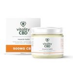 Vitality CBD Muscle Balm, High Strength 500mg of CBD, Natural, 100 ml - Improved Formula, NO THC