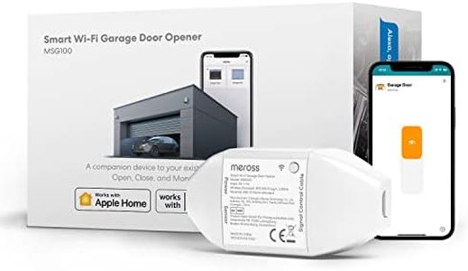 Meross Smart Garage Door Opener, Smart Door Remote Compatible with HomeKit, Siri, Apple Watch, HomePod, Alexa, Google Home, and SmartThings, Remote Control and Voice Control