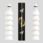 Multibao 12-Pack Professional Badminton Shuttlecocks Duck Feather With Great Durability Stability and Balance, Suitable for Training Family Outdoor Sports (Model: TL666)