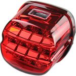 Atubeix Red Strobing LED Tail Light Upgrade HD Tail Lights Assemblies for Harley Dyna Road King Electra Glide Street Bob Touring, Harley Davidson Parts, LED Lights for Motorcycles（Red）