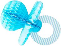 BLUE PANDA - Blue Pacifier Baby Shower Centerpiece, Boy Party Decor (7.9 x 11.2 In, 6Pk)