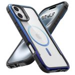 RAPTIC Shield 2.0 for iPhone Case, [for 2024 Capture Button Shockproof Protective Clear Case], Military Grade 13ft Drop Tested, Anti-Fingerprint Anti-Yellowing Case, 6.1 inch, Blue