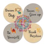 Artvibes Dream Big Quotes Wooden Wall Hanging For Home Decor | Decoration For Living Room | Modern Artworks Wall Decor Items | Wall Accents | Door Decorative Hangings (WH_8407N)