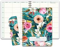 Elan Publishing Company HARDCOVER Combination Plan and Record Book: One efficient 8.5" x 11" Book for Lesson Plans and Grades Combines W101 and R1010 with Bonus Clip-in Bookmark (Teal Floral)