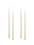 Kunstindustrien® Tapered Candles, Made in Denmark, 42 Colours Available, Dripless & Smokeless Dinner Candles, Candles Long Burning 15 Hours, Unscented Candle Gift Set, 4pcs. 2.2 x 35cm (Off-White)