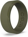 Enso Rings Bevel Classic Silicone Wedding Ring – Hypoallergenic Unisex Wedding Band – Comfortable Band for Active Lifestyle – 8mm Wide, 2.16mm Thick Pine Size: 12