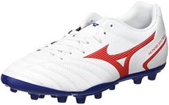 Mizuno Men's Monarcida Ii Sel Ag Football Shoe, White Highriskred, 7 UK