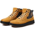 RIDEIRON Motorcycle Shoes for Men, CE Certified, Thickened Anti-Slip Sole, Breathable Casual Motorcycle Riding Boots with Ankle Support, Shift Pad (Yellow/10 Men)