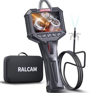 Ralcam Endoskopkamera mit Licht Endoscope Camera - Endoskop 8,5mm Inspektionskamera 3,5" HD 1080P Rohrkamera, Kameras mit 8 LED, IP67 Wasserdicht 1M Halbsteifes Kabel Teleskopkamera Kfz Werkzeug