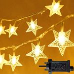 LiyuanQ Plug in LED String Lights,Mains Powered Star Christmas Lights 100 LED 33 feet 8 Modes Fairy Lighting for Girls Bedroom, Xmas Lights for Christmas Decoration Indoor Outdoor