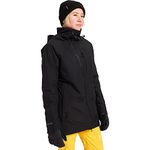 Burton Womens' Pillowline GORE-TEX Waterproof 2L Insulated Snow Jacket (US, Alpha, X-Small, Regular, Regular, True Black)