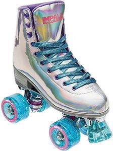 Impala Rollerskates Girl's Impala Quad Skate (Big Kid/Adult) Holographic 6 (US Men's 4, Women's 6) M