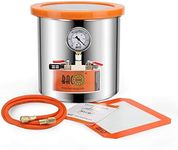 BACOENG 12 L Stainless Steel Vacuum Chamber for Degassing Urethanes, Resins, Silicones and Epoxies 25cm(H) x 25cm(OD)