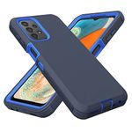 for Samsung Galaxy A23 Case, Heavy Duty Defender Case Dustproof Shockproof Protection 3 in 1 Rugged Cover for Samsung Galaxy A23 (Blue)