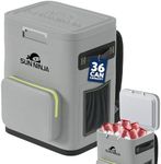 Sun Ninja Backpack Cooler - Insulated Leak Proof Beach Bag - 100% Waterproof Travel Picnic Backpacks for Men & Women - Keeps Drinks Cold for up to 48 Hours - Up to 36 Cans - Grey