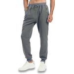 Tansozer Tracksuit Jogging Bottoms for Men Long Joggers Gym Slim Fit Sweat Pants with Elasticated Waist Zip Pockets(Grey L)