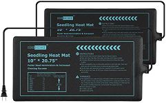 VIVOHOME Waterproof Seedling Heat Mat for Seed Propagation and Increase Germination Success (2-Pack 10 Inch x 20.75 Inch)