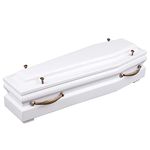 Remember Forever Infant wooden casket cremation ashes adult urn&infant ashes casket coffin URN (White)