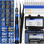 Eyeglass Sunglass Repair Kit,MINGFIX Magnetic Eye Glasses Repairing Tool Kit with Assorted Screws,Nose Pads,Small Screwdriver Bit Set & Tweezer with Mini Travel Case for Glasses,Sunglasses and Others