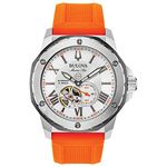 Bulova Men's Analogue Automatic Watch with Silicone Strap 98A226