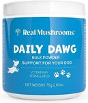 Daily Dawg Mushroom Extract Powder Support - (2.65 oz) Bulk Mushroom Powder Supplement & Dog Vitamins with Real Mushrooms Lion's Mane, Cordyceps Mushroom, Turkey Tail, Reishi & Shiitake