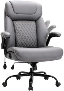 CHEJODAX Big and Tall Executive Office Desk Chair 500lbs, Air Lumbar, Gray