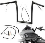 Prewired 14" Rise Ape Hangers Road Glide Handlebars Pre-wired CAN-Bus Wire and Guiding Line for Harley 2014-up Road Glide/Road Glide Special/Road Glide Ultra 1.25" Meathook Bar, Black