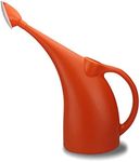 LOYUYU 2L Plastic Watering Can Small Lightweight Cute for Indoor Garden Plants, Watering Can with Shower Head Orange